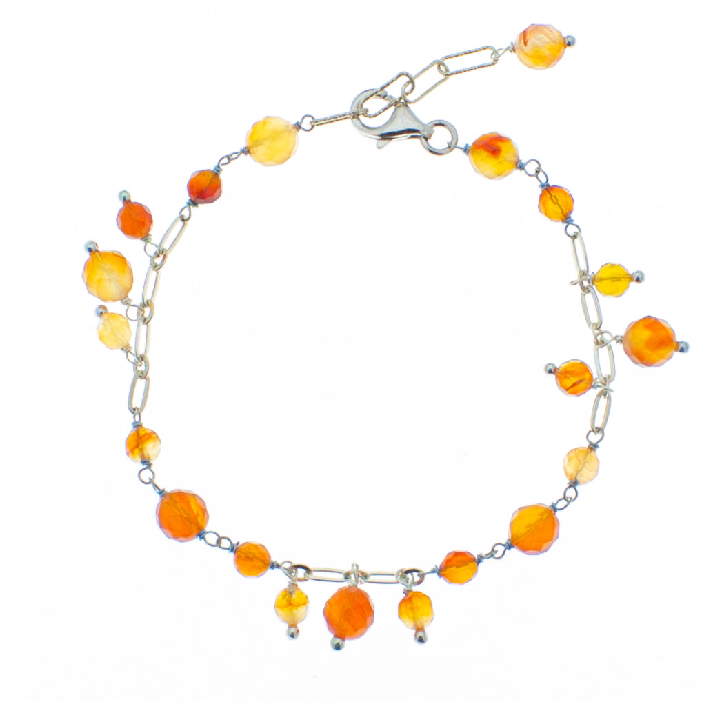 Bracciale in argento 925/ooo, Pietre preziose