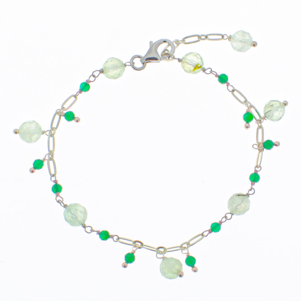 Bracciale in argento 925/ooo, Pietre preziose
