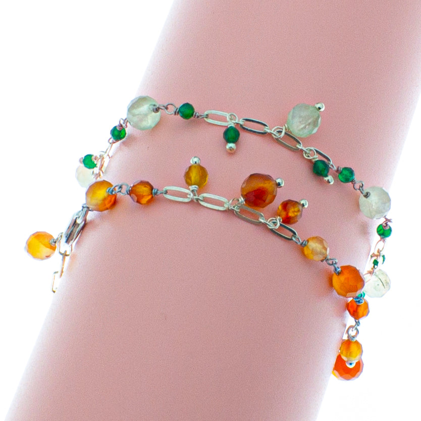 Bracciale in argento 925/ooo, Pietre preziose