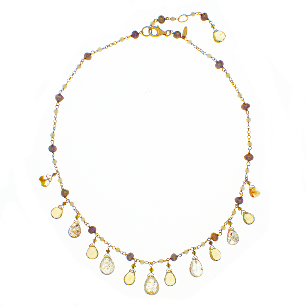 Girocolli in argento 925/ooo, pietre preziose