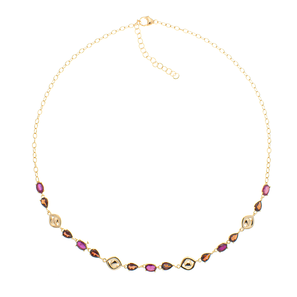 Girocolli in argento 925/ooo, pietre preziose