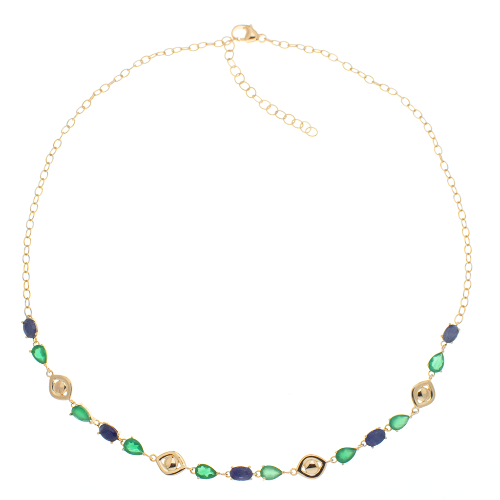 Girocolli in argento 925/ooo, pietre preziose