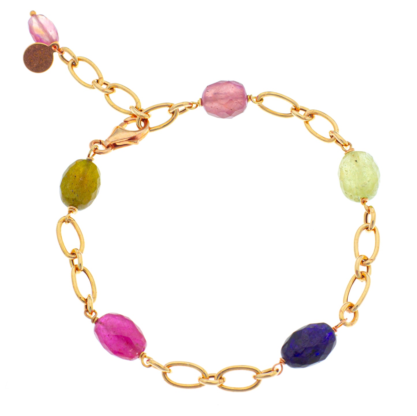 Braccialetto argento 925/ooo Zaffiri multi colore