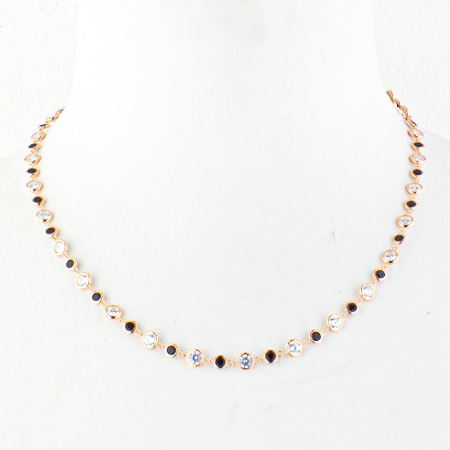 Collana in argento 925/ooo, Zirconi