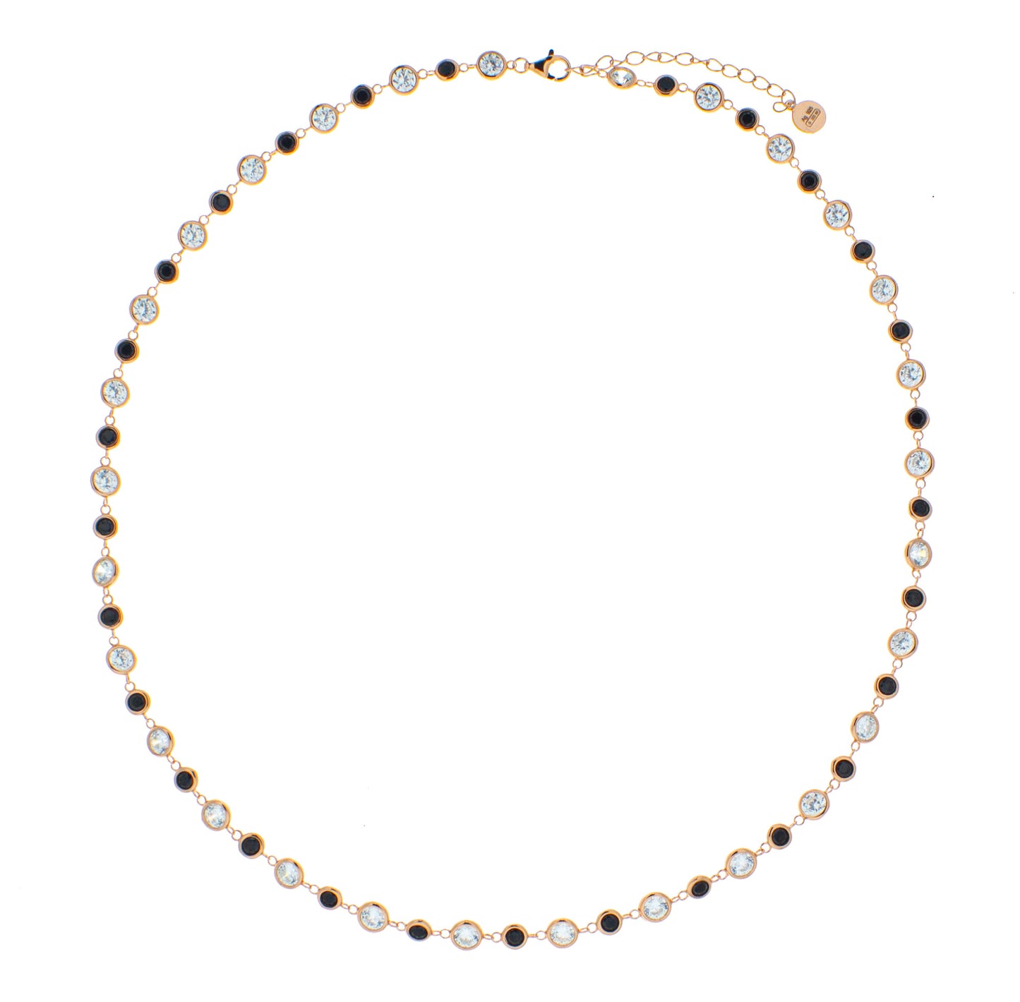 Collana in argento 925/ooo, Zirconi