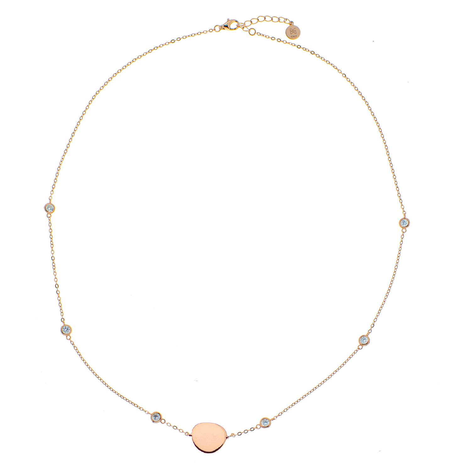 Collana in argento 925/ooo, Zirconi