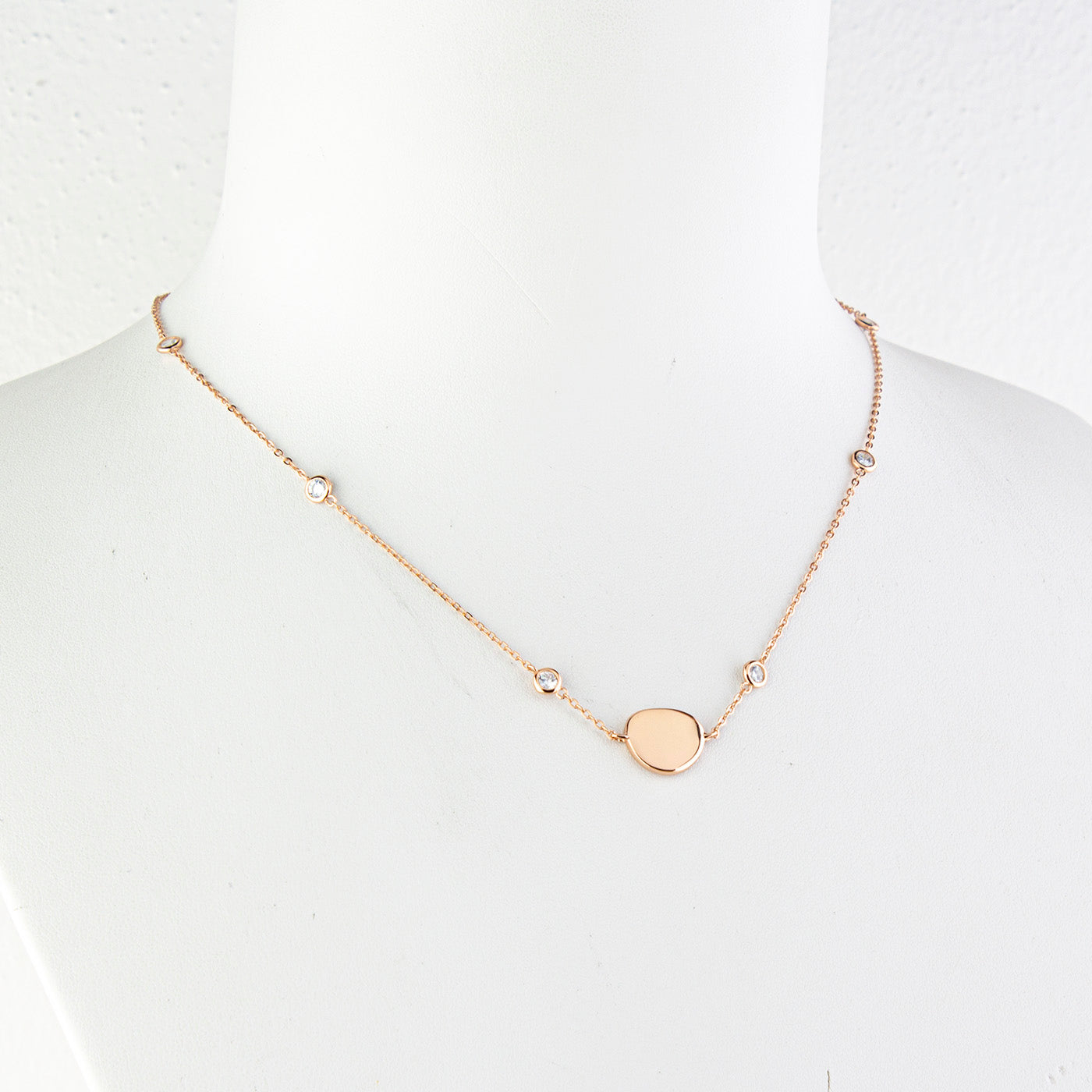 Collana in argento 925/ooo, Zirconi