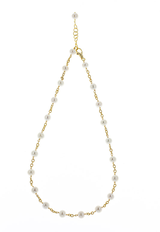 Collana girocollo argento 925/ooo perle coltivate