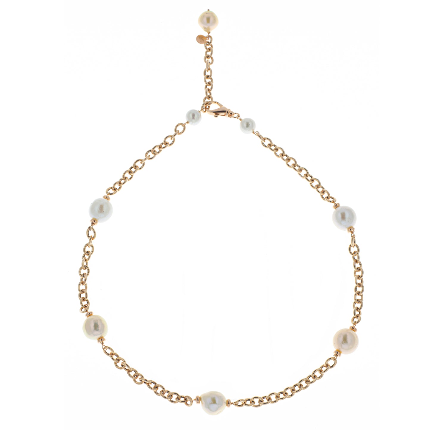 Collana girocollo argento 925/ooo perle coltivate