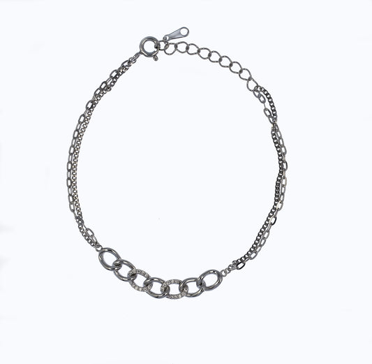 Bracciale in argento 925/ooo, pietre preziose