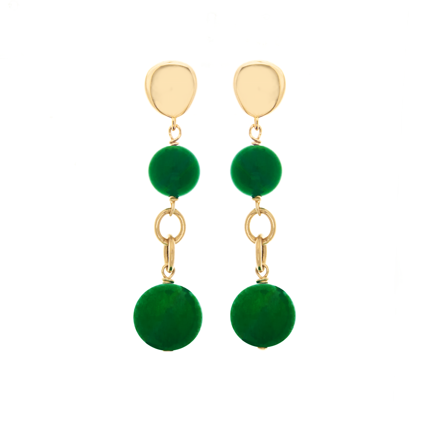 Orecchini in argento 925/ooo | Green Onyx naturale