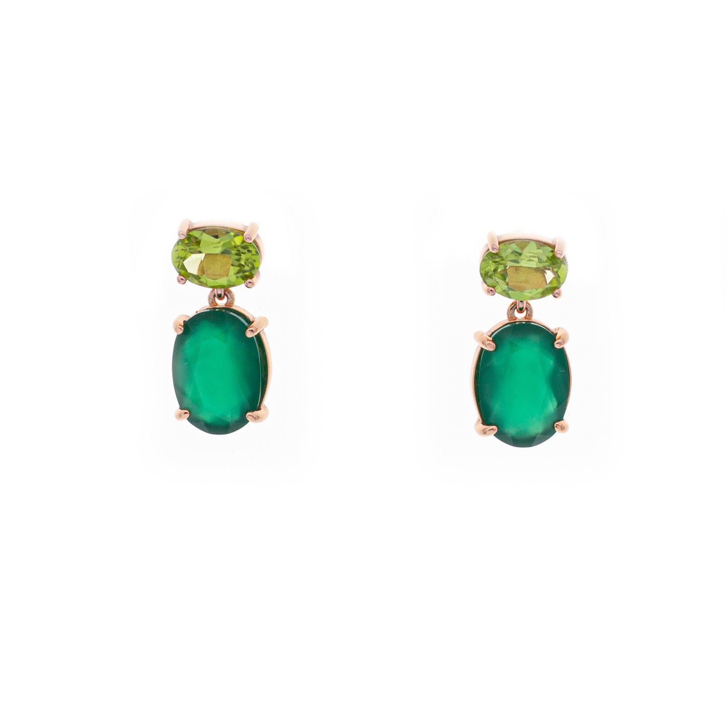 Orecchini in argento 925/ooo Quarzi e Rubini