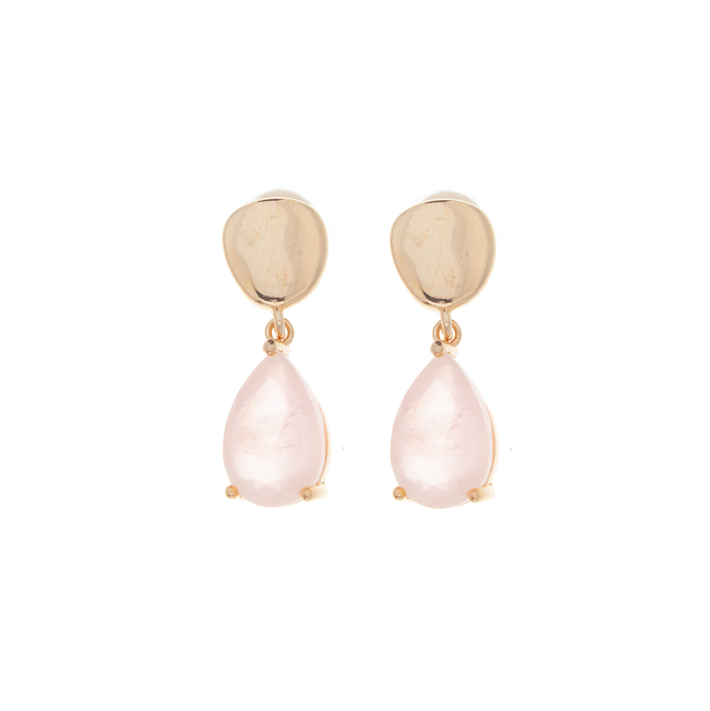 Orecchini in argento 925/ooo pietre in Quarzo rosa
