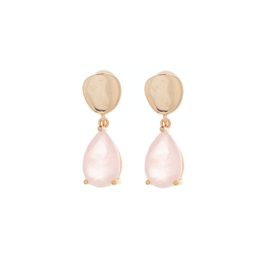 Orecchini in argento 925/ooo pietre in Quarzo rosa