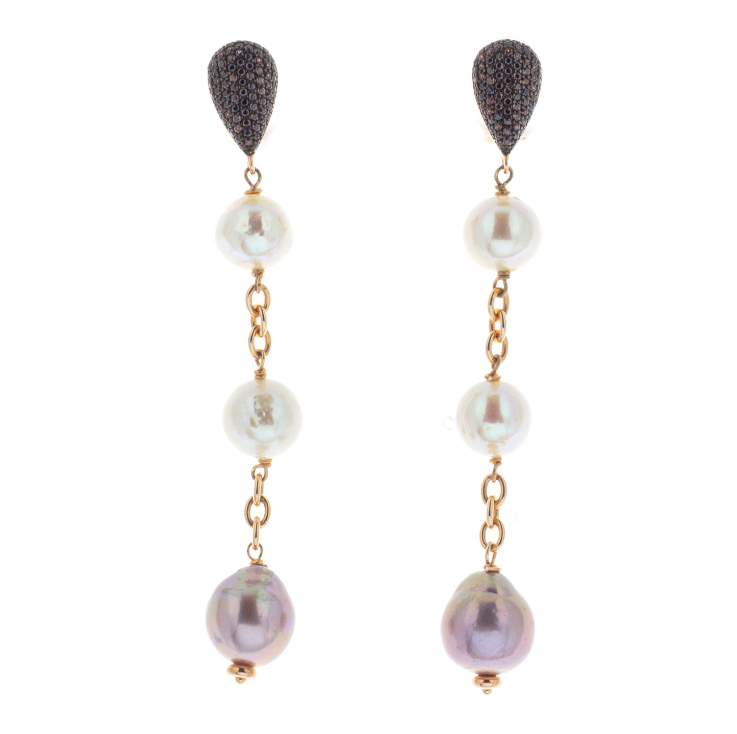 Paio orecchini argento 925/ooo perle coltivate