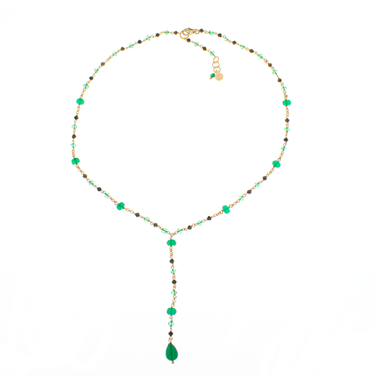 Collana in argento 925/ooo, pietre preziose