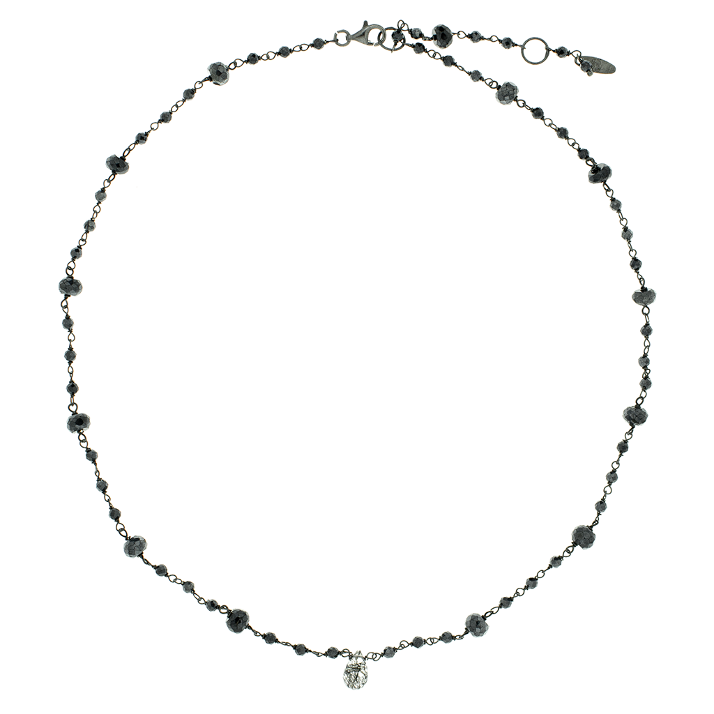 Collana Girocollo argento 925/ooo, Pietre preziose