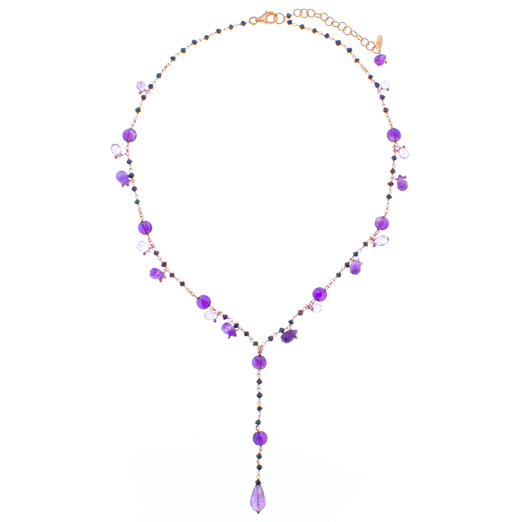 Collana in argento 925/ooo, pietre naturali