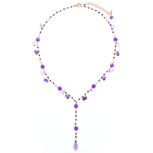 Collana in argento 925/ooo, pietre naturali