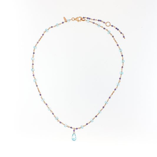 Collana in argento 925/ooo, pietre naturali