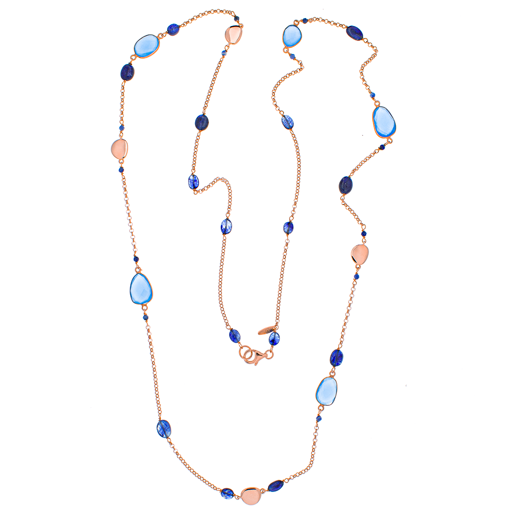 Collana in argento 925/ooo, pietre naturali