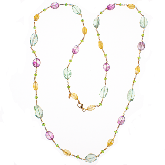 Collana in argento 925/ooo, pietre naturali